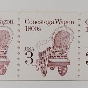 1988 Conestoga Wagon – Lot of 8 MNH – 3¢ Coil – Transportation Series – USPS